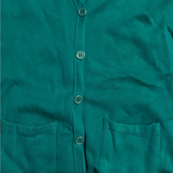 Preppy Green Sweatshirt Cardigan Vintage 80’s - Picture 2 of 4